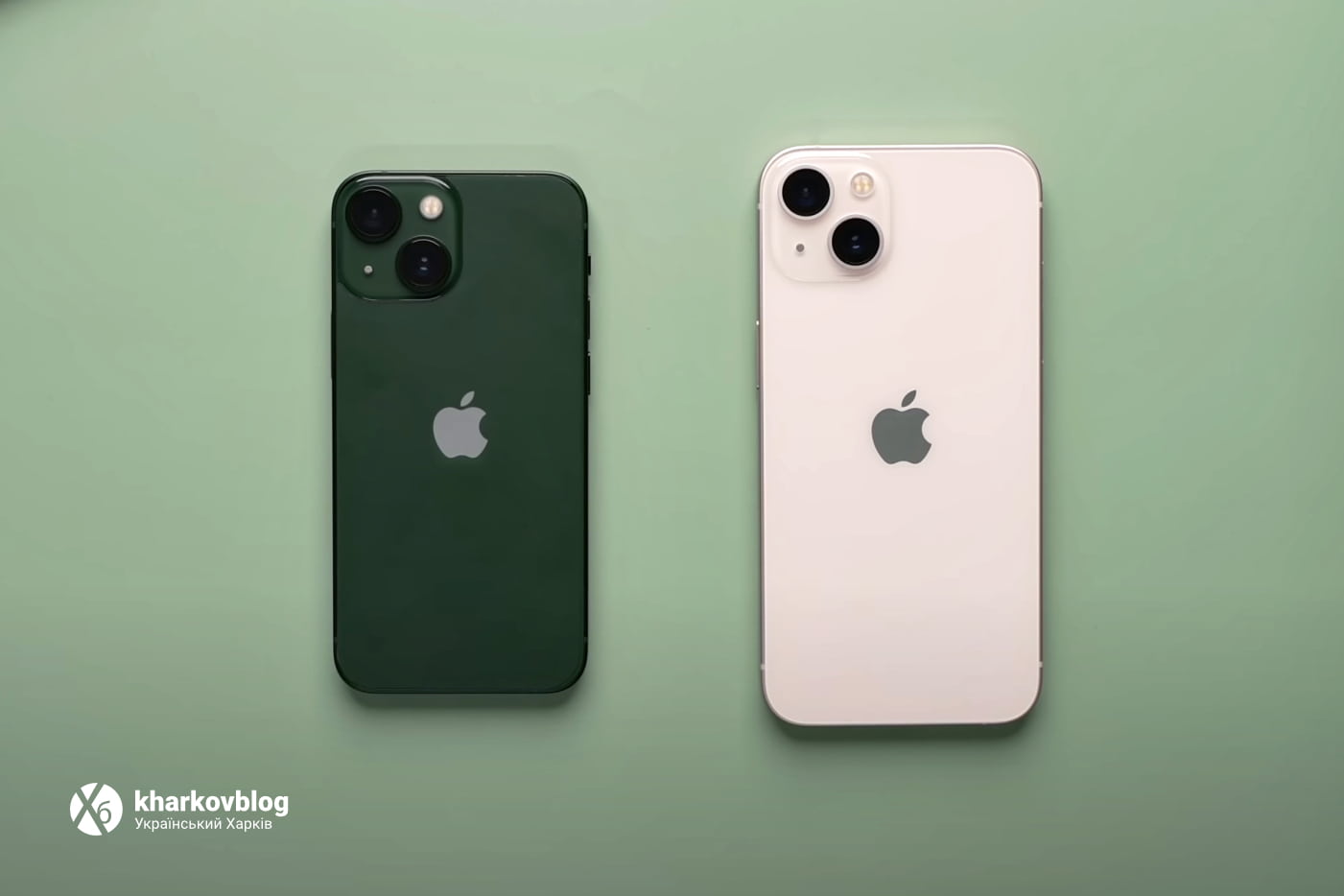 Сравнение размеров iPhone 13 и iPhone 13 mini